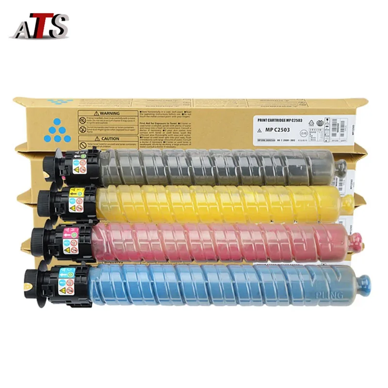 4PCS MPC2503 Copier Toner Cartridge for Ricoh Aficio MP C2004 C2011 C2503 C2504 CMY200g BK280g Compatible Toner Powder