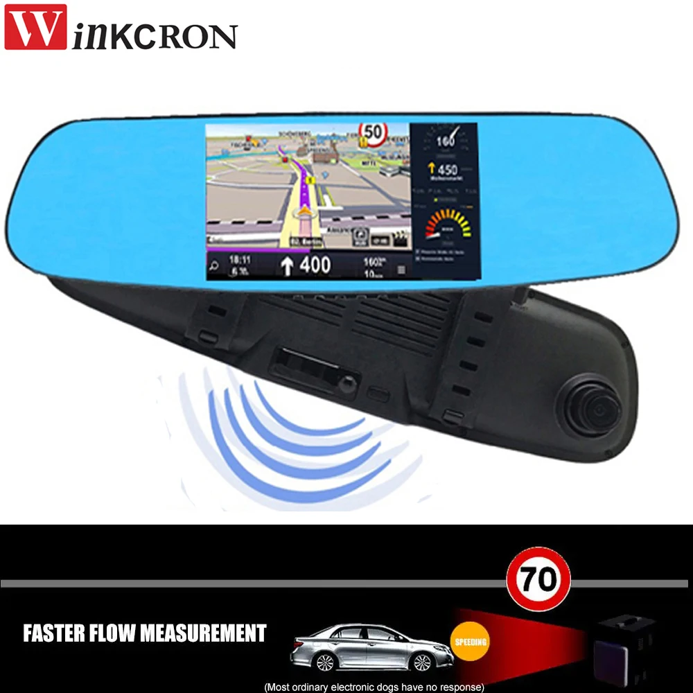 3 in1 Car Reaivew Mirror Speed Detector DVR Dash Cam Video Recorder G-sensor Video Registrator BT WIFI Russian & English