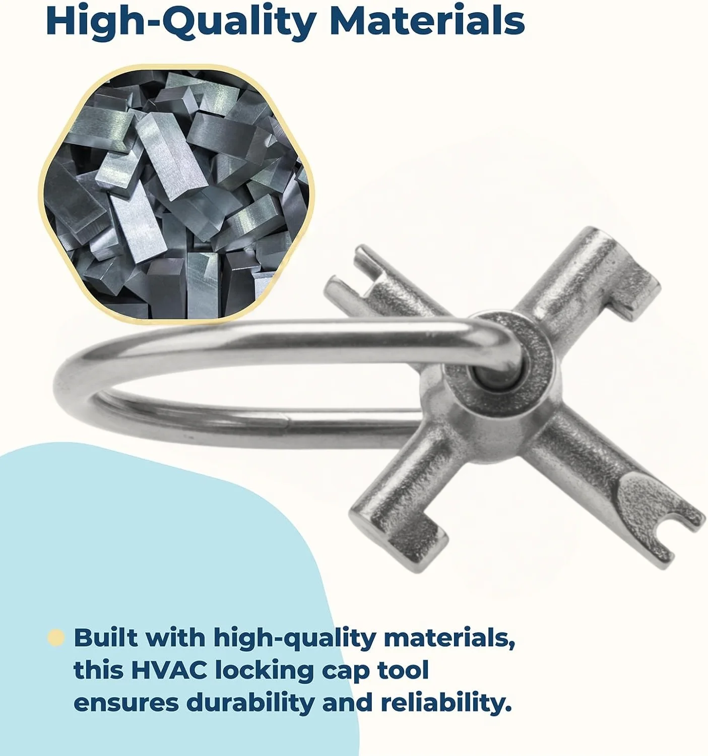HVAC Locking Caps Key for 410A R22 Refrigerant Safety Caps for Installation and Removal of Locking Caps Used Tamper Resistant