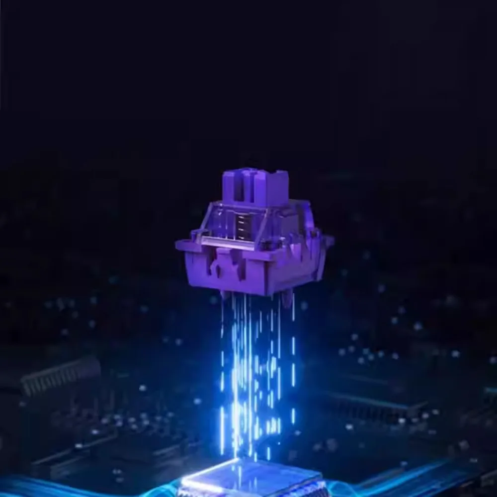 VTER Aurora Magnetic Switch 45g Light Pressure RT -0.02mm with Light Guide Custom Linear Shaft for Gaming Mechanical Keyboard