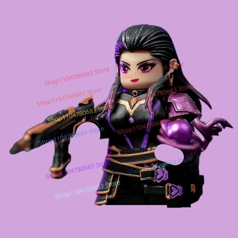 Mini Figura de Blocos de Montar MOC, Modelo de Montagem de Menina Marinheira de Cabelos Pretos, Brinquedo de Personagem de Anime, Presente, Figura de Ação