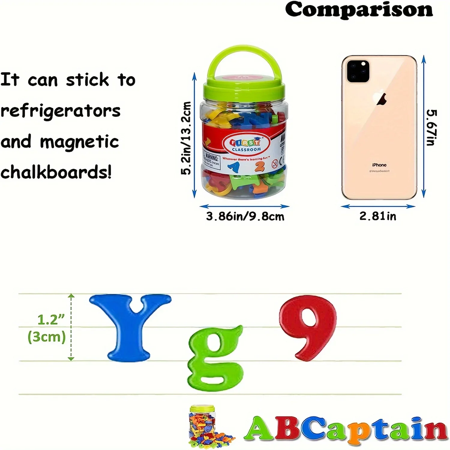 Kleurrijk plastic educatief speelgoed magnetische letters cijfers alfabet leren spelling tellen voor kinderen kerstcadeau