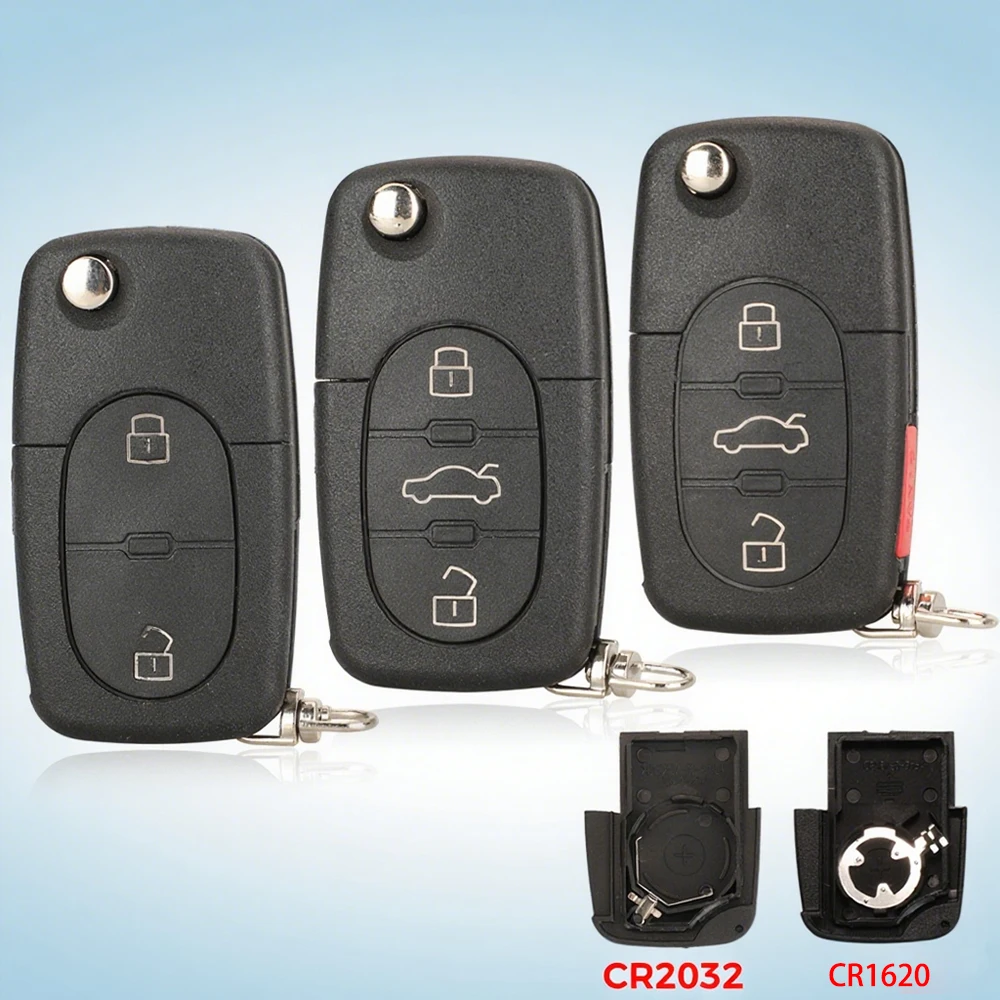 

jingyuqin для Audi A2 A3 A4 A6 A8 TT RS4 Switchblader флип-чехол для дистанционного ключа CR1620/CR2032 сменный брелок 2/3/4 кнопки