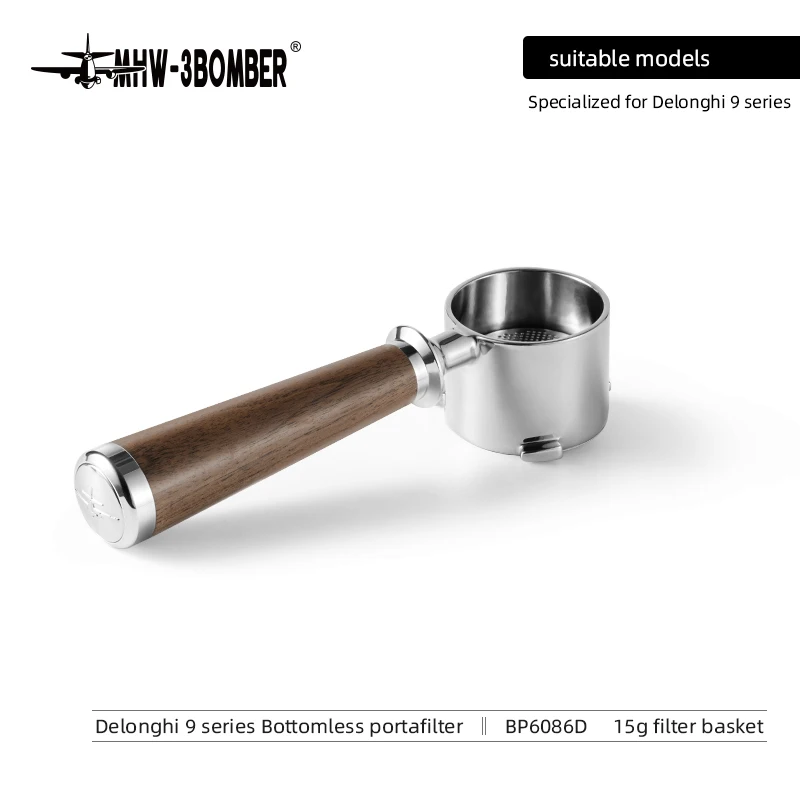 MHW-3BOMBER 에스프레소 커피 포타필터, Delonghi 9 시리즈 커피 머신, 바리스타 도구에 적합, 51mm, 54mm, 58mm 