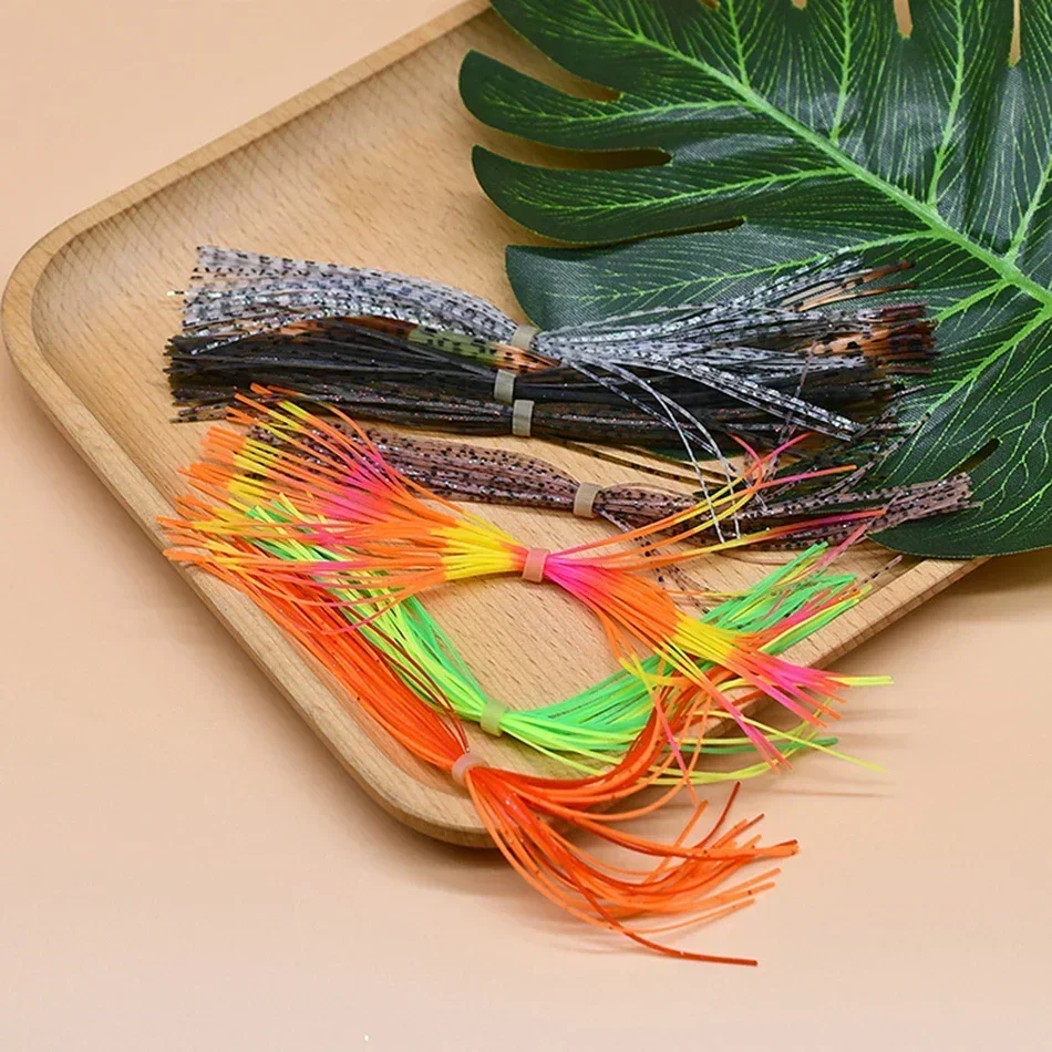 MNFT 8 Bundles 13 cm Länge Fliegenbindematerial Streamer Nymphenbeine Buzzbaits Spinner Glitzer Barred Color Jig Tintenfischrock – Detail 8
