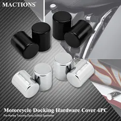 Motorcycle Docking Hardware Screws Cover 4PC Fender Point Caps For Harley Touring Road King FLHR Sportster XL883 Softail Fat Boy