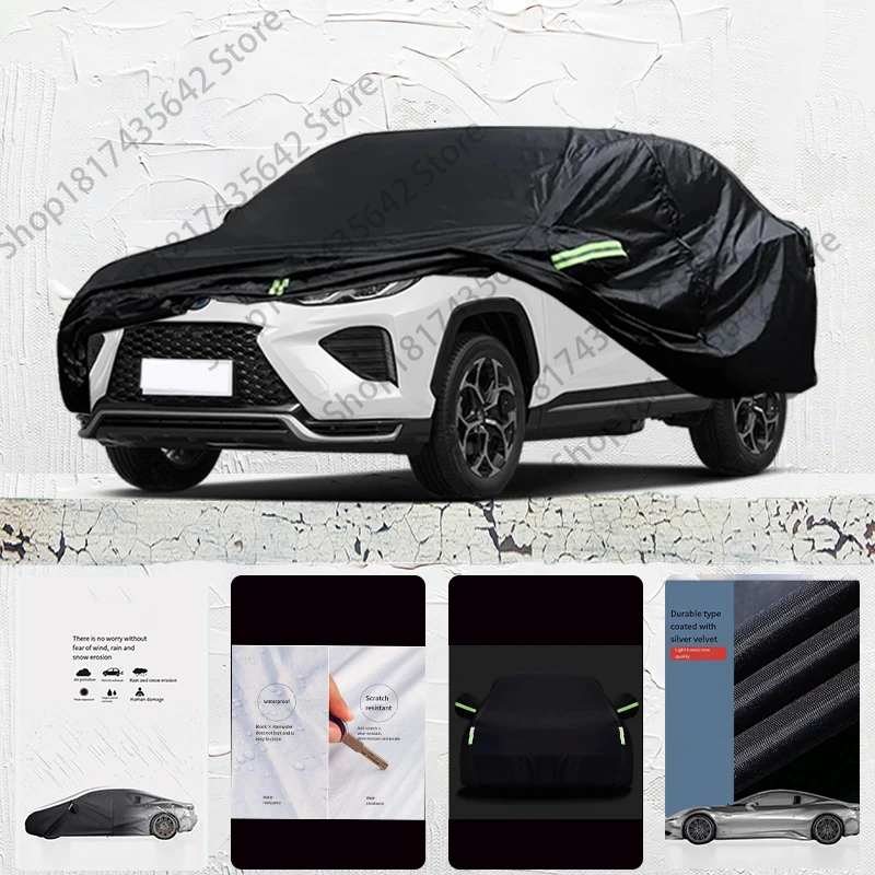 For Toyota Wildlander Anti-UV Sun Shade Rain Snow Resistant Black Cover Dustproof Car umbrella Full Car Cover Outdoor Protection