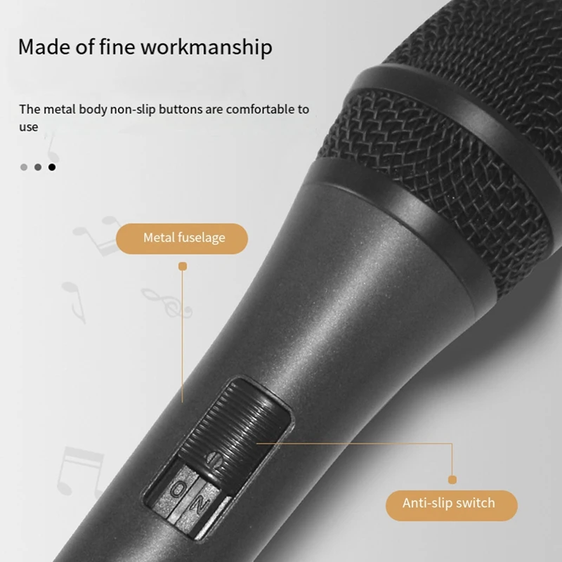 With On And Off Switch Wired Karaoke Mic Condenser Microphone For Vocal Music Performance