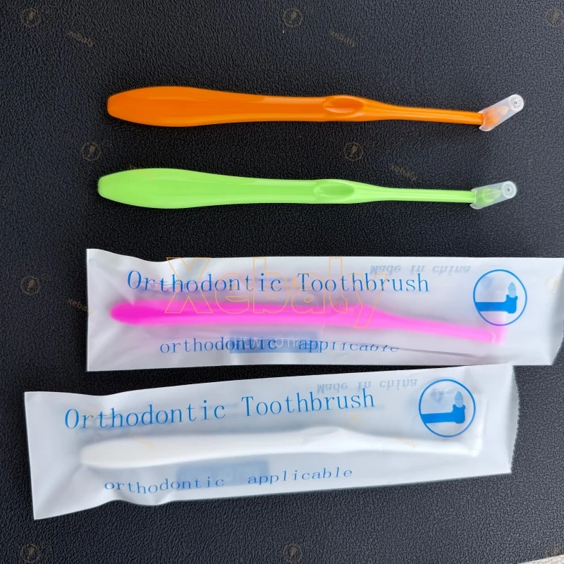 50Pcs Orthodontic Single Head Interdental Brush Toothbrush Small Head Soft Hair Correction Teeth Braces Oral Care Dental Floss