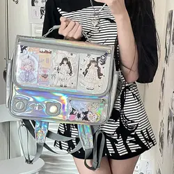 JK New Transparent Ita Bag Chic Designed Fashion Crossbody Bags for Women 2024 Popular Display Shoulder Bag PU Bolso Сумка