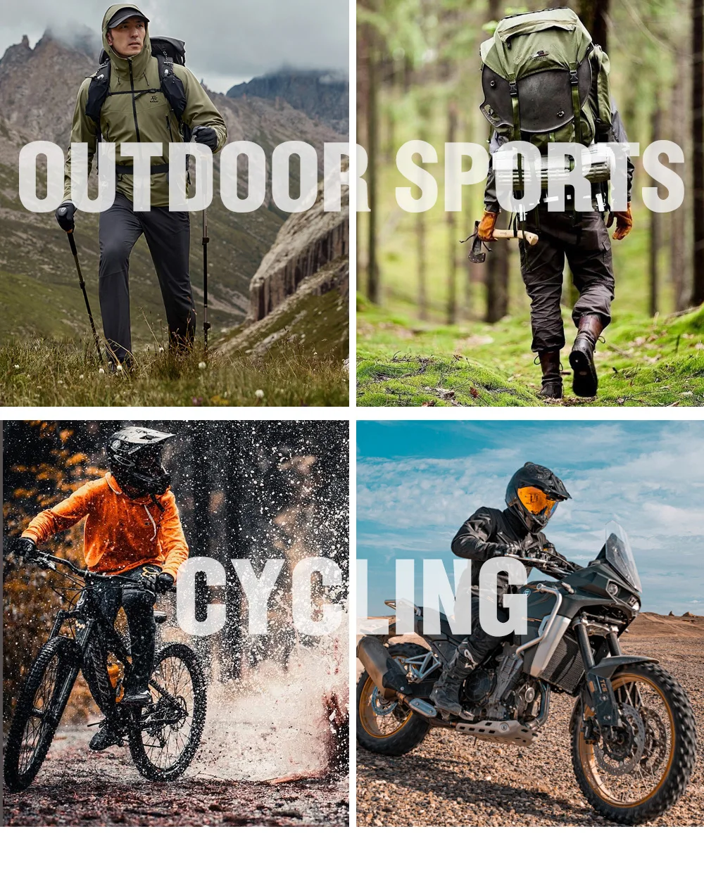 Men Cycling Pants Downhill Pants Mountain Bike Trousers Off Road Cycling Pants MTB Motocross Loose Cycling Trousers HISERWA - Image 5