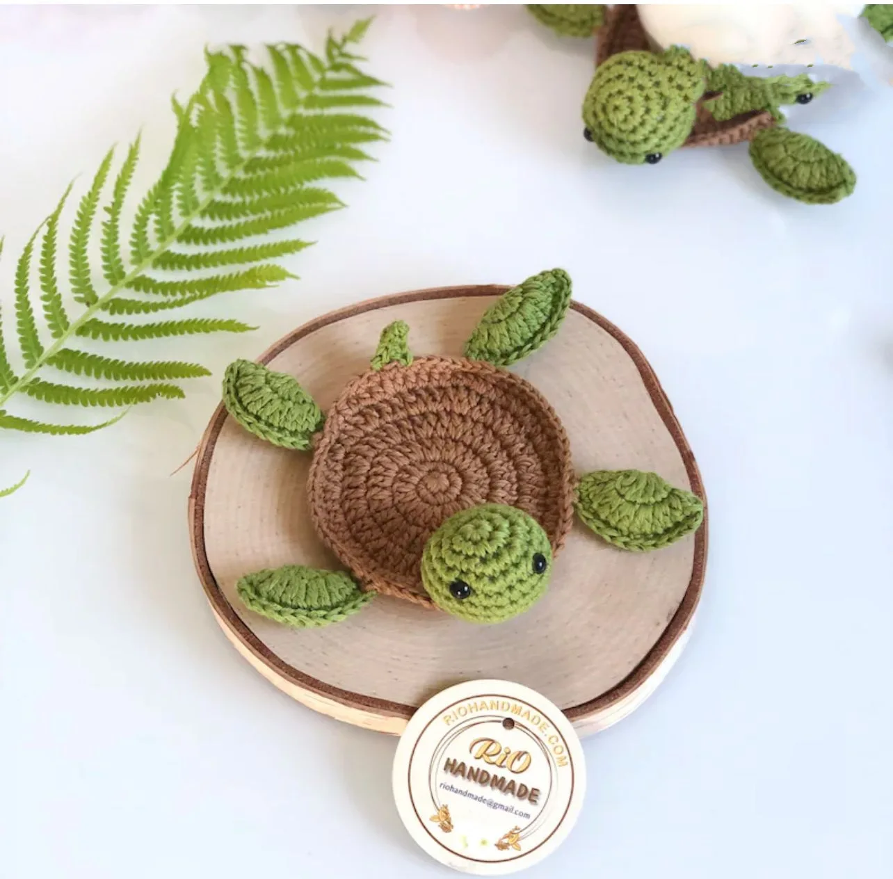 1 Sottobicchiere a forma di tartaruga dal design carino, base
