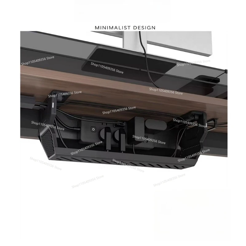 For The Selection of Hidden Wiring Under The Table Cable Box 2026 New Non-punching Wire Power Strip Storage Rack Simple