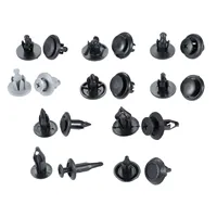 100Pcs Mixed Black Plastic Trunk Screw Rivets Set Auto Car Panels Bumper Fender Door Trims Fastener Retainer Clips Kit Universal