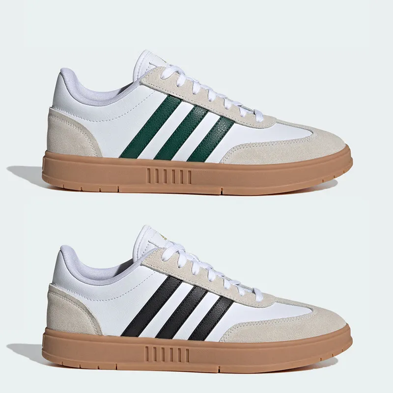 

Adidas 2026 New White Beige Black Low Top Skate Shoes Classic Three Stripes Casual Sneakers IE9044