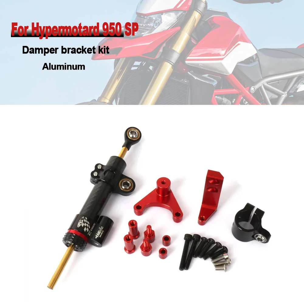    Nowy zestaw stabilizatora układu kierowniczego motocykla z amortyzatorem i wspornikiem montażowym do Ducati Hypermotard 950 HYPERMOTARD950 SP