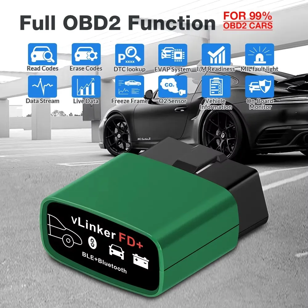 Vgate VLinker FD+ BT4.0/ FD BT3.0 V2.2 for Ford Forscan OBD2 Scanner Car Diagnostic Tools Auto Scanner J2534 PK V1.5 ELM 327