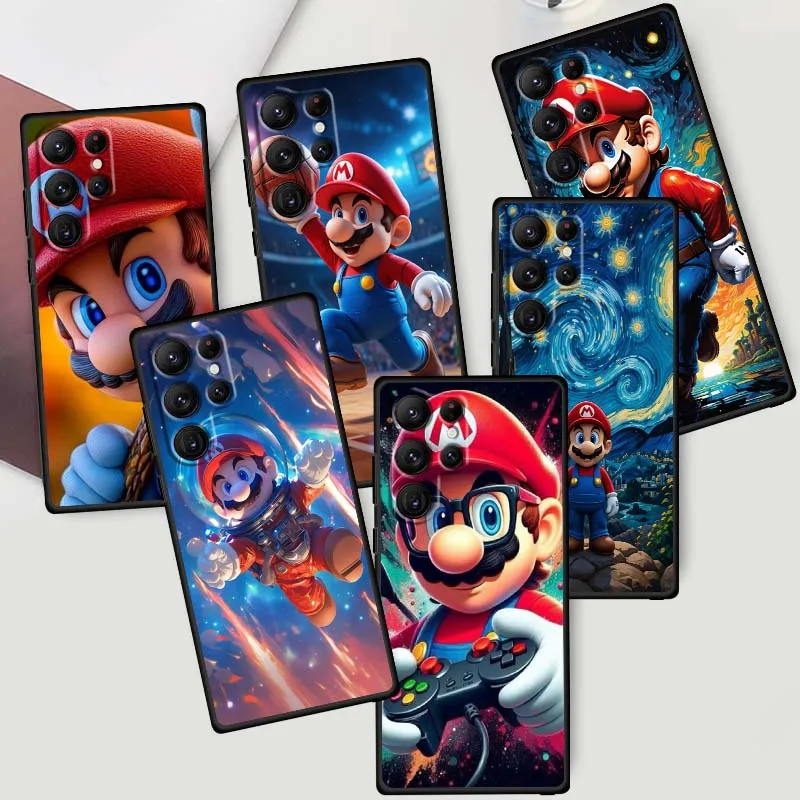 

M-Marios Popular Art Cool Phone Case For Samsung Galaxy S25 S24 S23 S22 S21 S20 S10 Ultra Plus FE 5G Black Soft TPU Cover