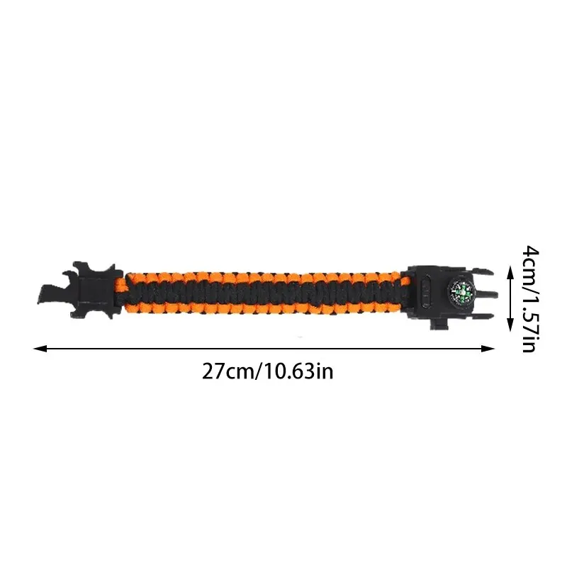 Umbrella Rope Bracelet Multifunctional Bracelet Knife Mountaineering Bracelet Outdoor LED Light Emergency Woven Lifeline.