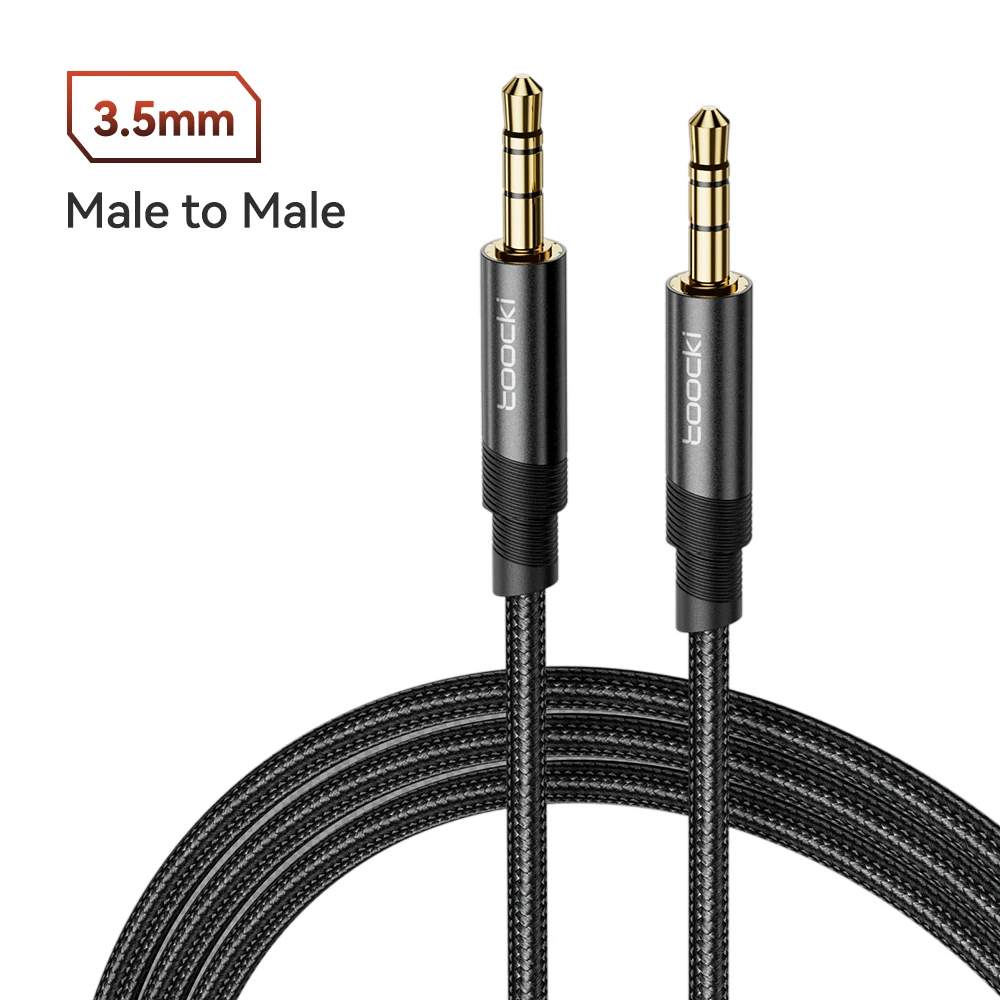Toocki Audio Aux Kabel 3.5mm Male naar Male Jack Aux Koord Voor Auto Hoofdtelefoon Audio Uitbreiding Luidsprekerkabel voor Samsung Xiaomi Laptop