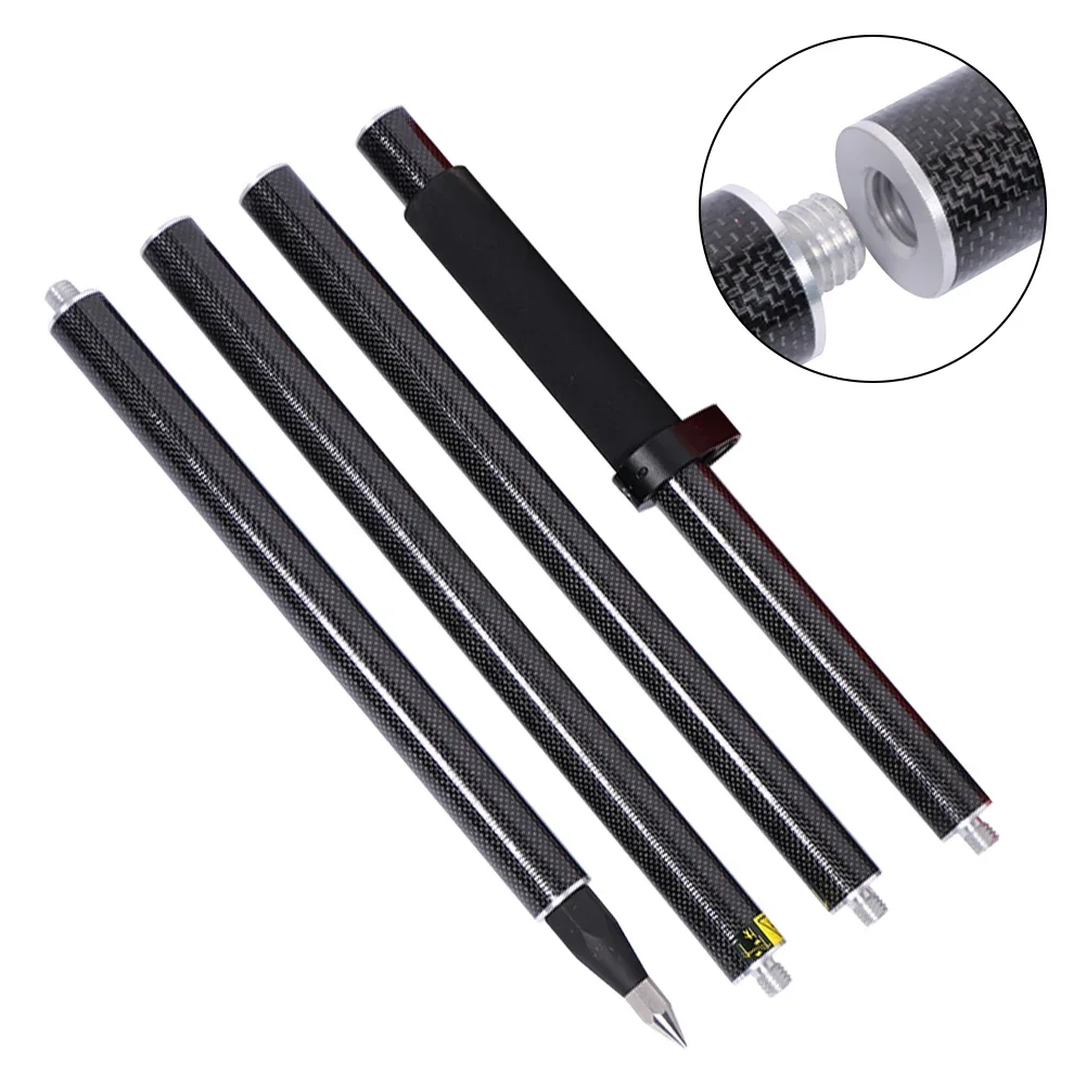 

2M Survey Pole GPS Prisms Pole Carbon Fiber Pole GPS GNSS RTK Surveying Type 5/8" Thread Carbon Rods Universal For GPS Interface