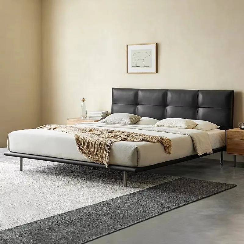 Elegant Headboard Double Bed Frame Simple Wood Bedroom Bed Frame Full Size Under Storage Cama De Matrimonio Home Furniture