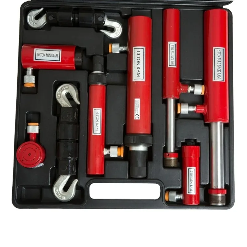 

Portable hydraulic body repair device pulls back plunger cylinder for Porta power jack