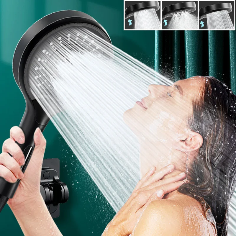 New 3 Modes Adjustable Shower Head High Pressure Spray Mineral balls PP Cotton Filter Water Spa Shower Head for Bathroom Faucet