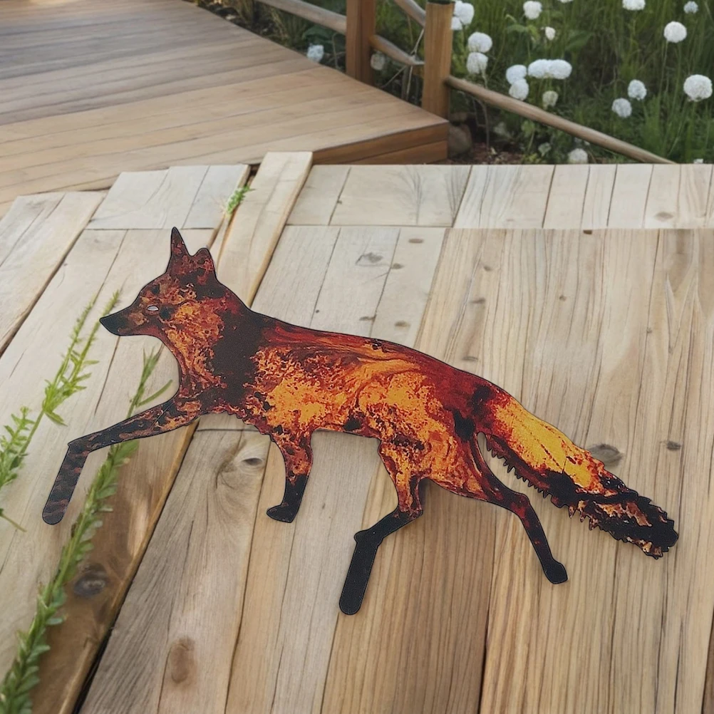 

Hollow Design Garden Ornaments Durable Metal Decorative Ground Plugs Outdoor Lawn Courtyard Stake Animal Art