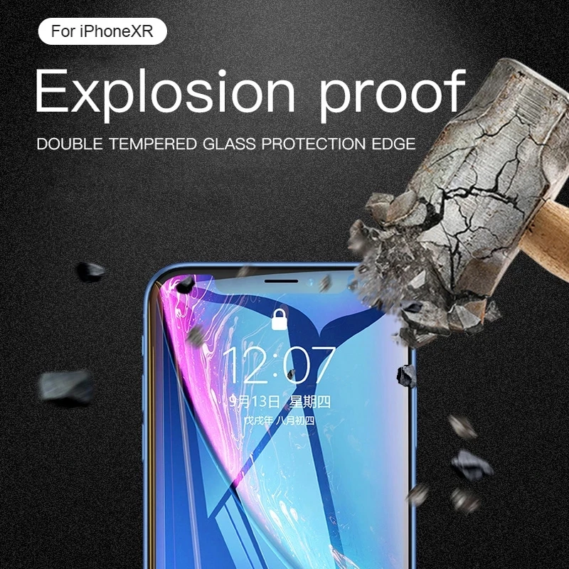 4Pcs Tempered Glass for IPhone 11 14 X XR XS MAX 7 8 Plus Screen Protectors for IPhone 13 Pro Max 12 Mini 15 9D Full Cover Glass