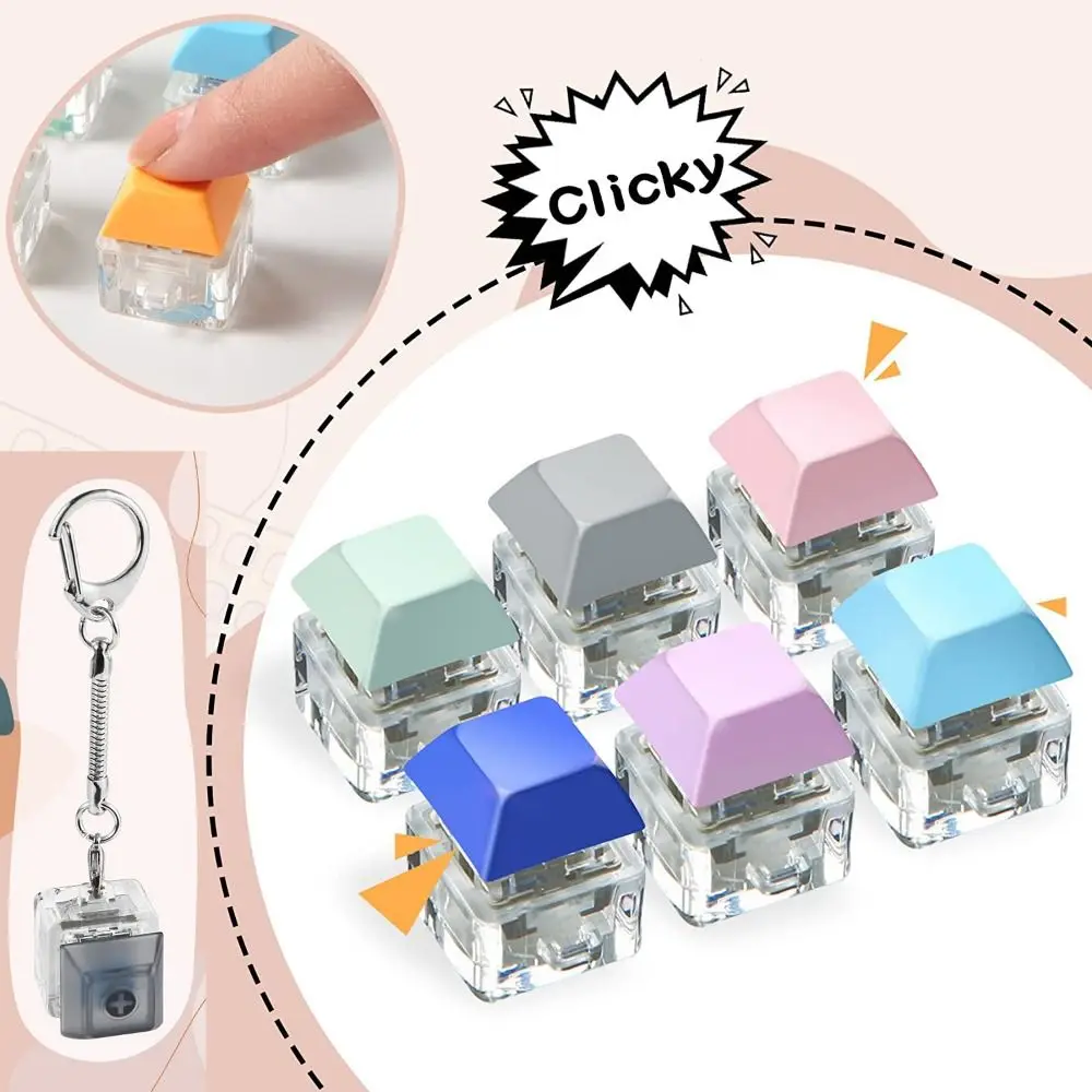 Festa fai da te artigianato tastiera portachiavi giocattoli keycap fidget portachiavi tastiera dito pulsante agitarsi