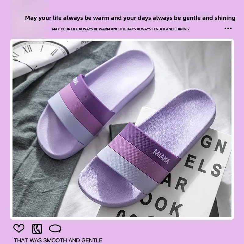 

Нескользящие летние сандалии для девочек-подростков, универсальные шлепанцы для улицы, из ПВХ, на низком каблуке, для дома