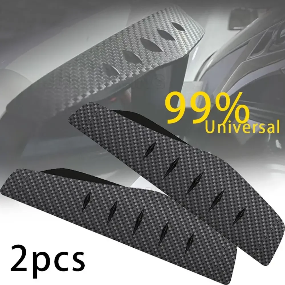 1pair Accessories Rain Guard Anti-reflective Carbon Fiber Car Sun Visor Car Rain Eyebrow Rearview Mirror Visor Rain Cover