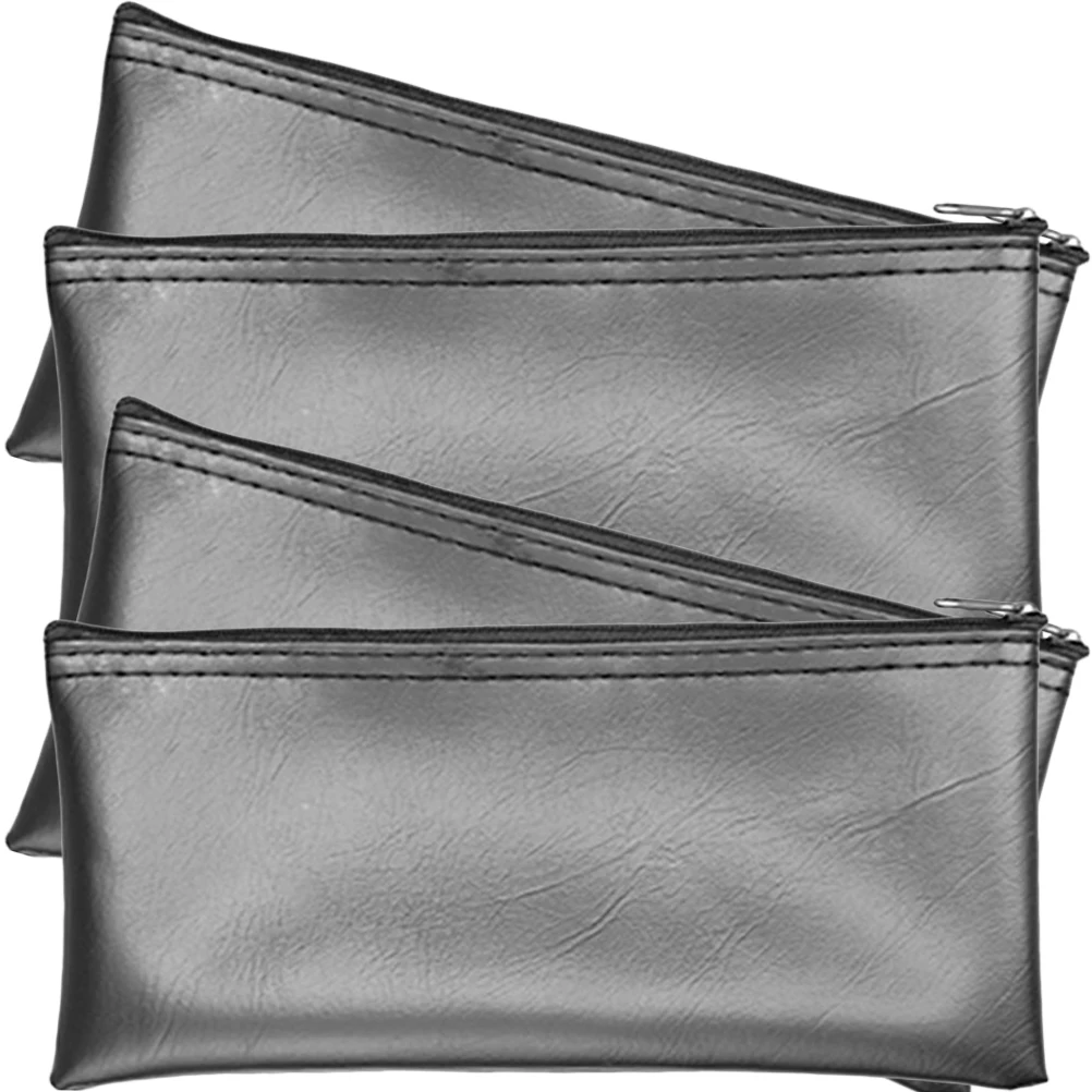 

4 Pcs Microphone Case Wear Resistant Pouch Portable Carrying Bag Zipper Mic Carrier Gym Dust Proof Storage Bag