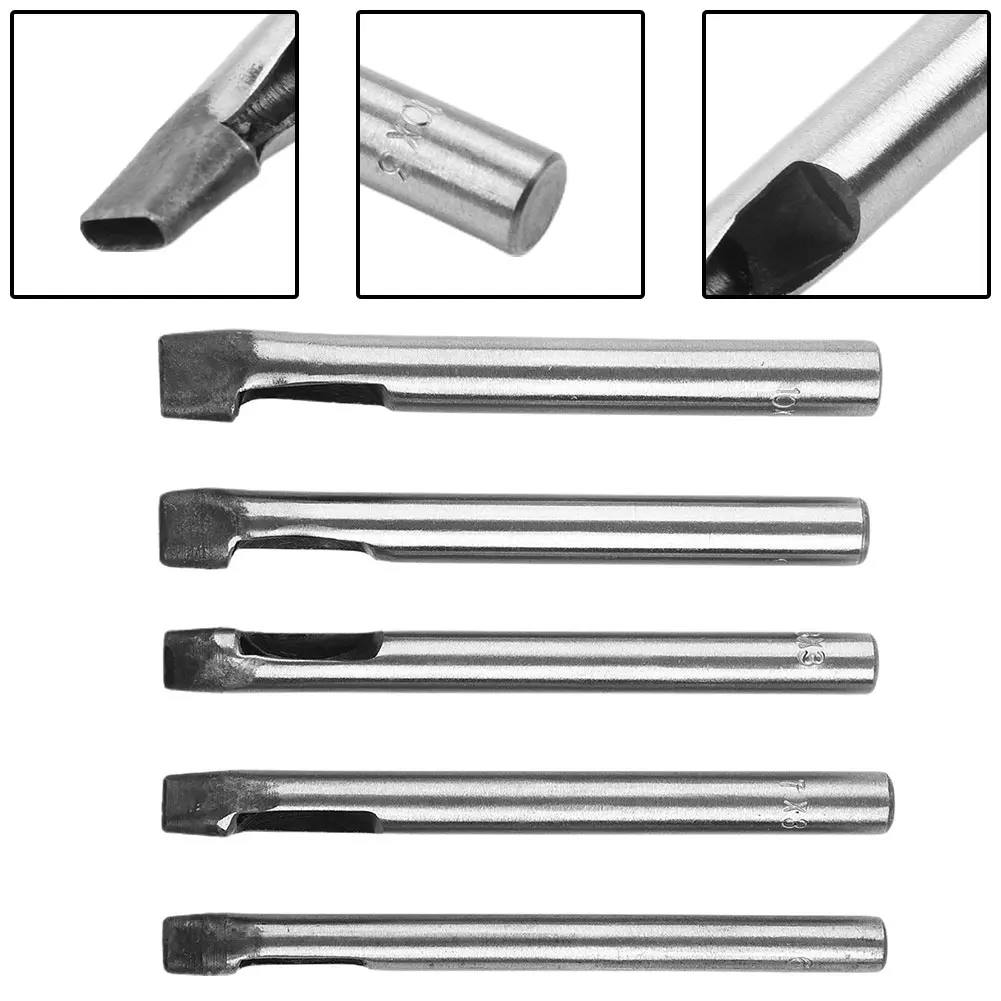 5 teile/satz Hohl Schläge Hand Werkzeuge DIY Werkzeug Locher Hohl Punch Leder Oval Form 6-10mm Gürtel armband Hause