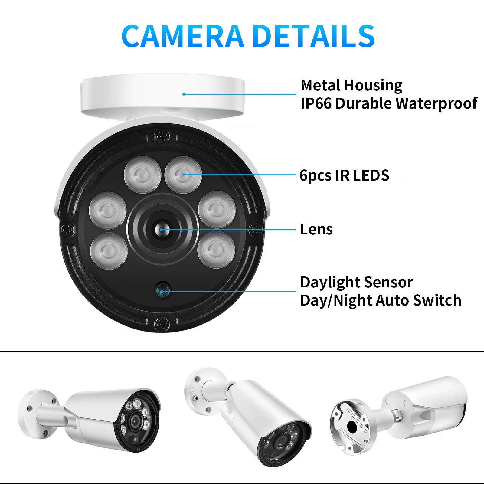 Gadinan Ultra HD 8MP 4K Security Camera System POE NVR Audio IR Night Vision Security P2P Motion Detection CCTV Video Surveillan