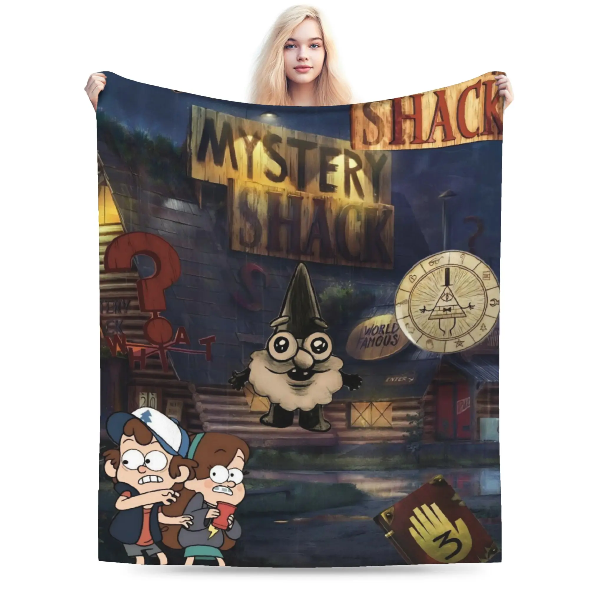 G-Gravity Falls Throw Blanket for Couch  Fuzzy Soft Plush Blanket 50x60 Inch Multi-size Bedspreads for All Seasons