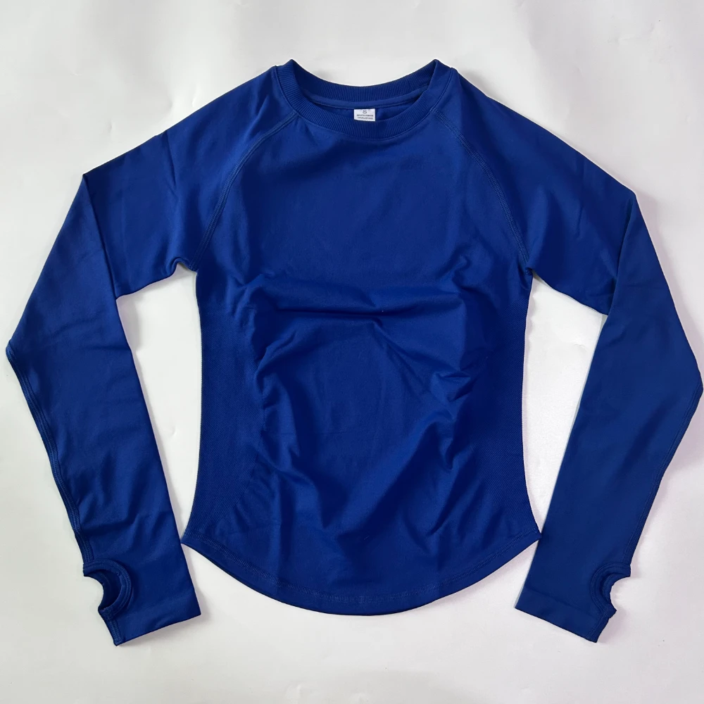 Pericic Longline Defy Langarm-Top für Damen, Gym-Crop-Top mit Daumenlöchern, Yoga-Top, Trainingskleidung, Lauf-Sportshirts – Detail 10