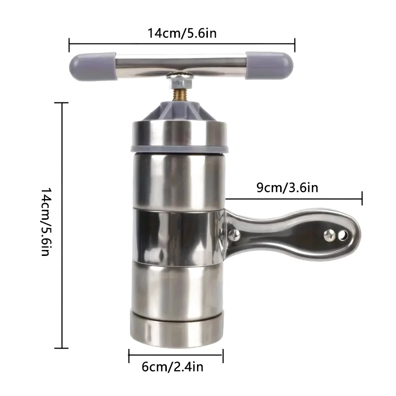 1PCS Stainless Steel Making Spaghetti Press Pasta Machine Manual Noodle Maker Fruits Juicer With 2 Or 5 Pressing Moulds