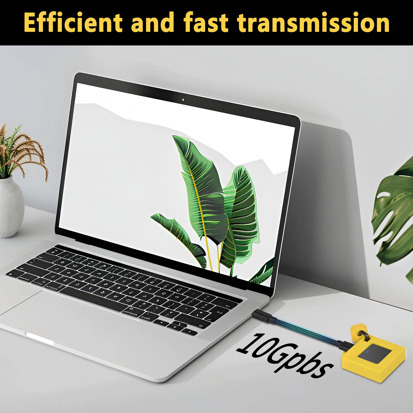 Type-C Enclosure NVMe with Active Cooling System Solid Drive Enclosure 10Gbps USB 3.2 Gen2 for Computer Camera Laptop