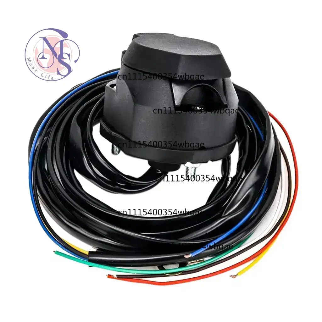 ZOCI-Pure Copper 1.5m 7 Pin Trailer Towing Extension Cable, Vehicle Wiring Connector for Socket Box