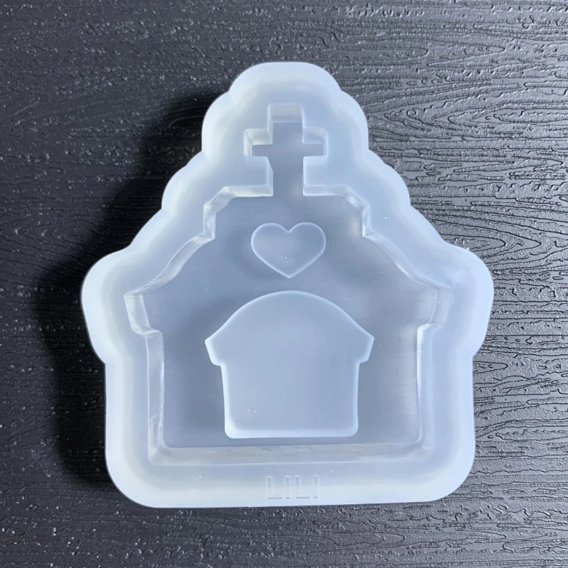 Liefde Kerk Drijfzand Schimmel DIY Handgemaakte Sieraden Maken Tool Siliconen Hars Schimmel R3MC