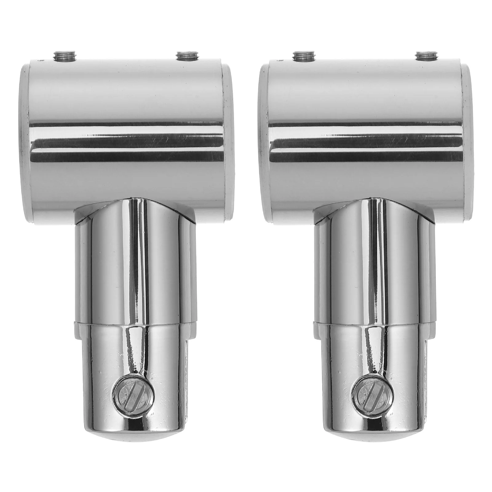 

2Pcs Stainless Steel T Shaped Clamps Round Tubes Glass Doors Bathroom Shower Accessories Sleek Design Easy Install