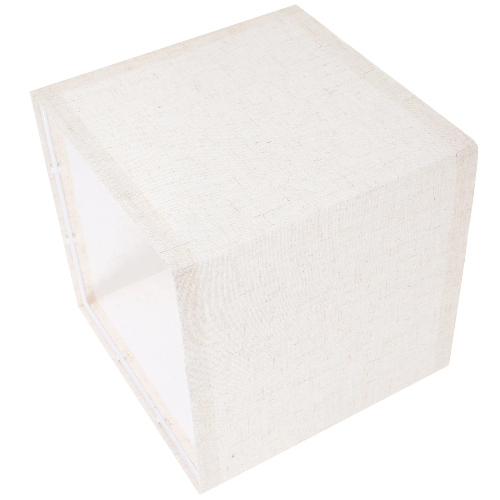 

Fabric Lamp Shade 20x20x20 Square Cloth Cover Grid Design Sturdy Replacement Beige Table Lamp Shades for Bedroom Living Room