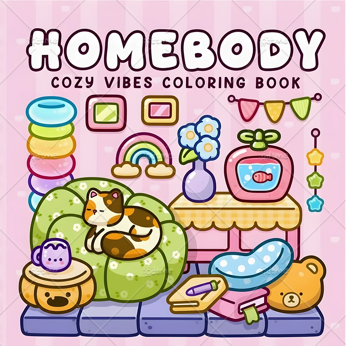Homebody Cozy Vibes Coloring Book for Adults Featuring Cute Cozy Daily Activities for Relaxation (Cozy Spaces Coloring)