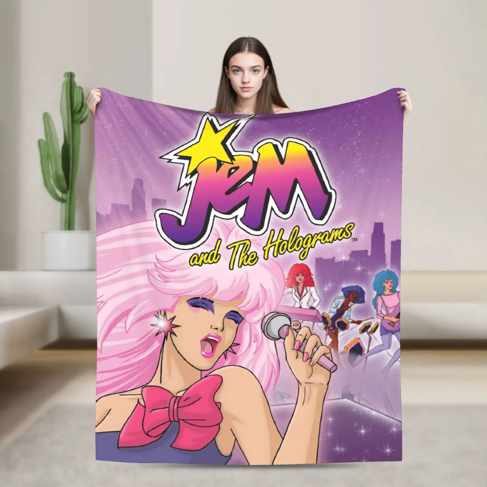 Jem And The Holograms Blanket Multiple Sizes Super Soft Cozy  Throw Blankets for Couch Sofa and Bed