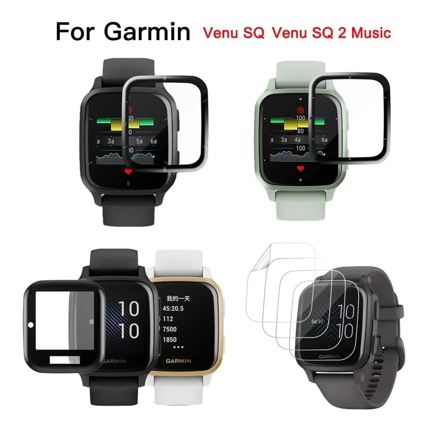 

Soft TPU Film 3D PMMA Screen Protector for Garmin Venu SQ 2 Sq2 Music Curved Full Coverage Protective Film