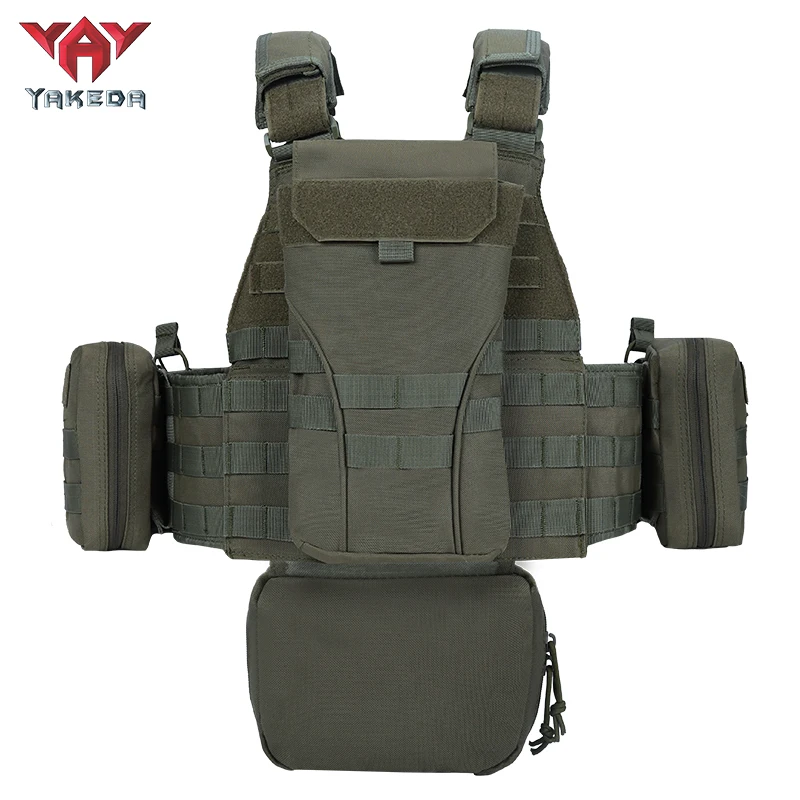 

Yakeda 1000D полиэстер черный тактическое снаряжение Chaleco Tactico тренировочный жилет Plate Carrier Molle тактические жилеты Colete Tatico