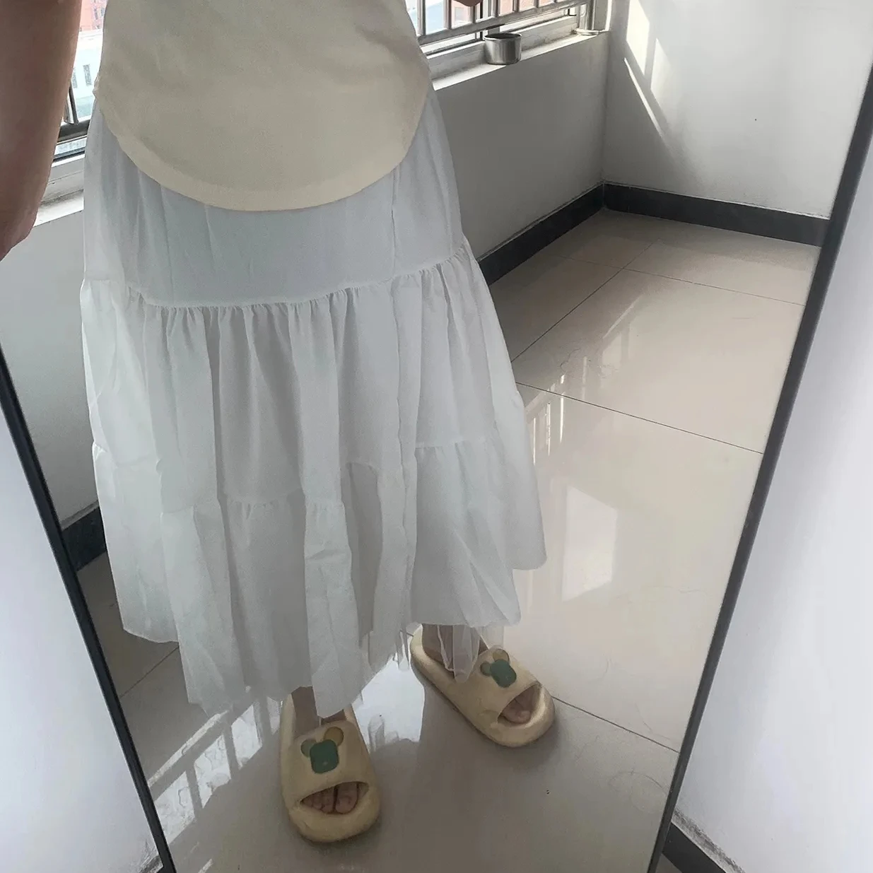 Summer Chic Skirts Women Pleated Midi Sweet Schoolgirls Mesh Patchwork Streetwear All-match Trendy Attractive Daily Temper New