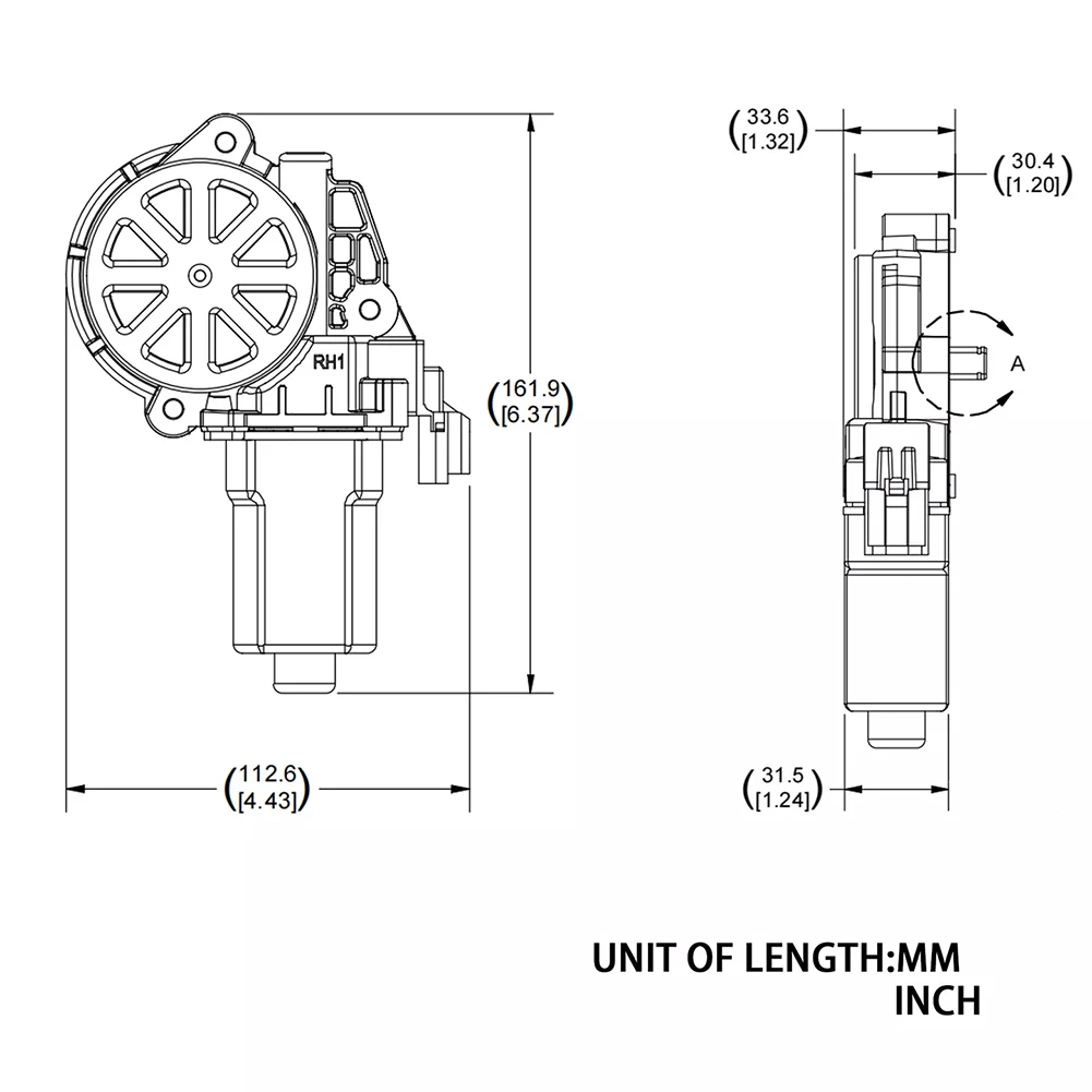 1 stks Zwart Zilver Abs OEM Nummer 1728965 SM Voor Murray Voor Eenvoud Uitloop Rotator Chute Motor Voor Sneeuwblazer Accessoires